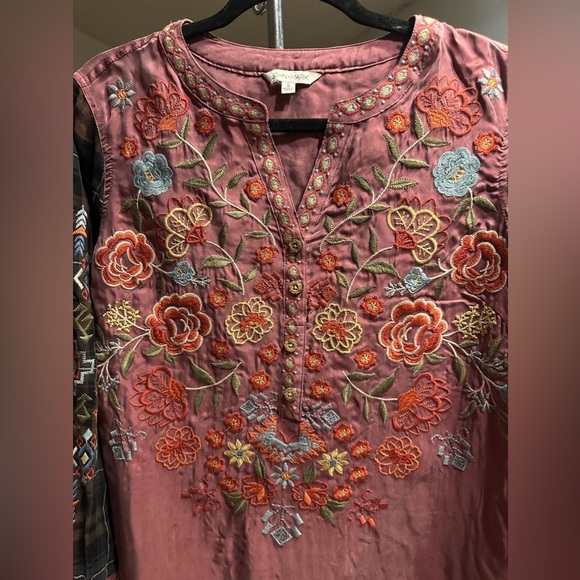 John Mark embroidered long sleeve shirt size S - Picture 8 of 14